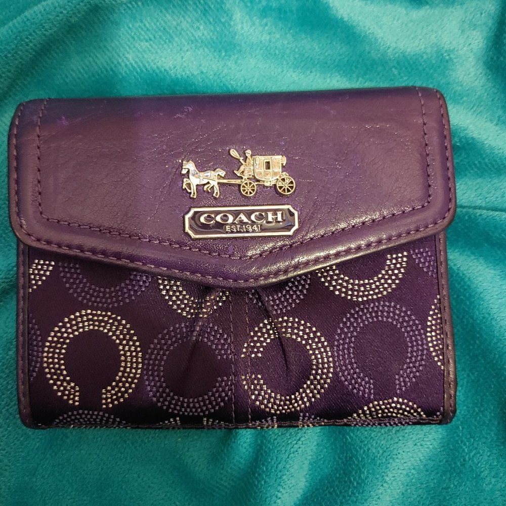 Coach Wallet- Authentic- Hard to Find -Purple